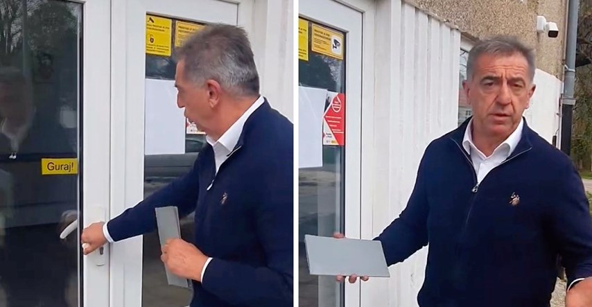 VIDEO HDZ-ovac prije dva dana otvorio poštanski ured. Milinović pokušao ući, ne radi