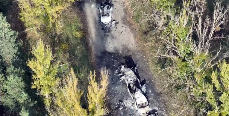 Objavljena snimka ruskog konvoja koji je bježao iz Limana, potpuno je uništen