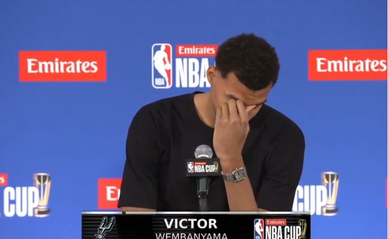 VIDEO Uplakani Wembanyama prekinuo presicu