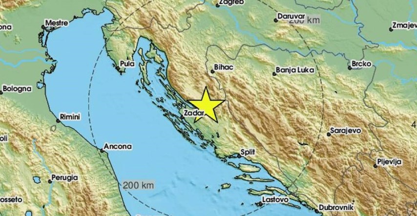 Potres magnitude 3.3 u Dalmaciji