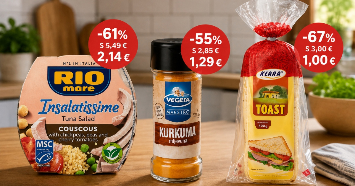 Tost za 1 €, tuna 61% jeftinija: Ovo su neke od najboljih ponuda danas