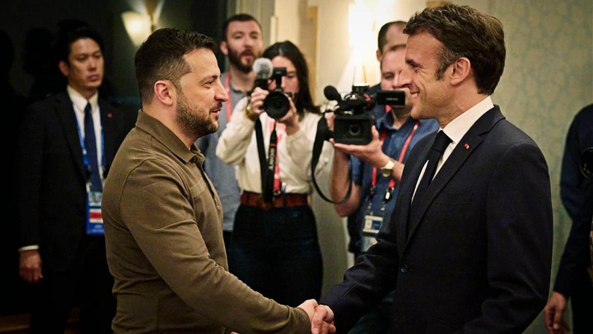 Macron: Dolazak Zelenskog na G7 je način izgradnje mira