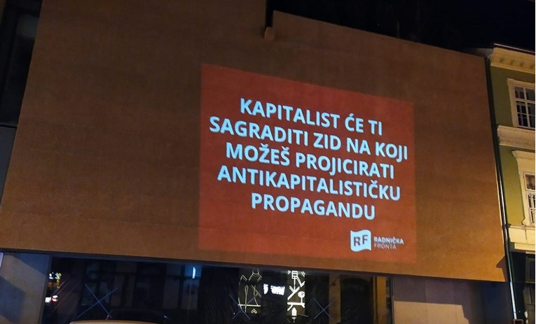 FOTO Radnička fronta na kući bez prozora u Zagrebu objavila poruke, prozvali vlasnika