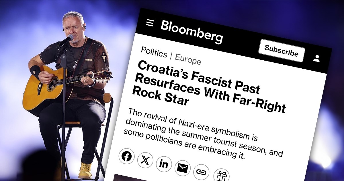 Bloomberg: Hrvatska se vraća u fašističku prošlost, ovo je upozorenje za Europu