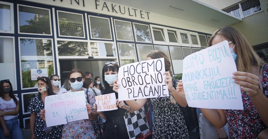 Studenti Pravnog faksa u Splitu prosvjeduju, kažu da su im uskraćena prava
