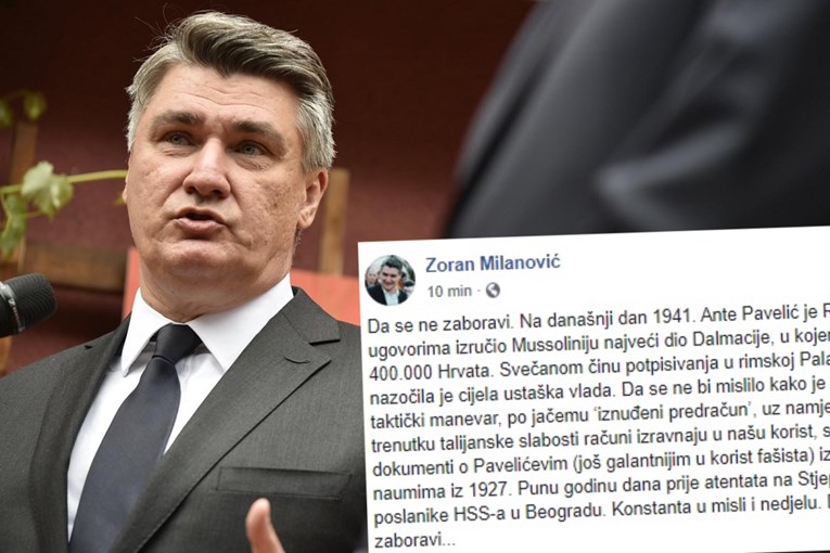 Milanović: Pavelić je 400.000 Hrvata izručio Italiji. Da se ne zaboravi