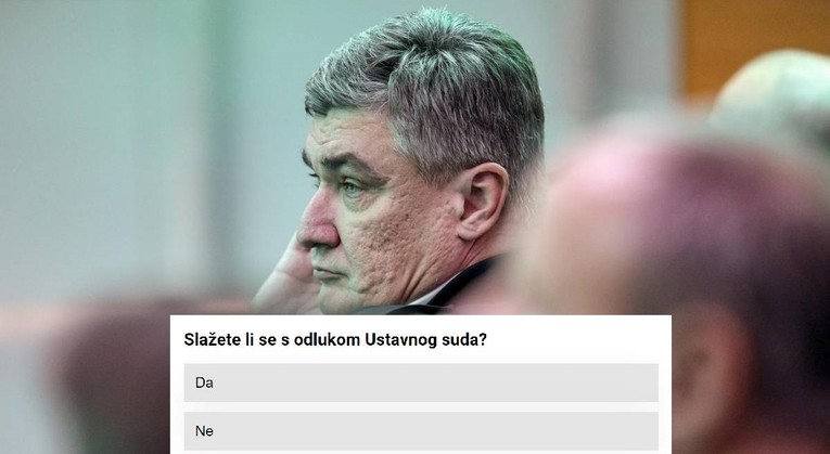 ANKETA Slažete li se s odlukom Ustavnog suda o Milanoviću?