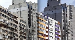 Ovo je neboder u Kijevu na početku rata i sada. Koliko je ono RH obnovila kuća?