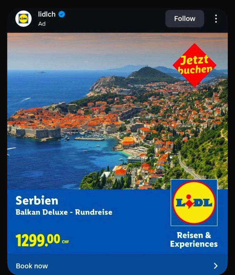 Švicarski Lidl reklamirao put u Srbiju fotografijom Dubrovnika. Ispričali su se