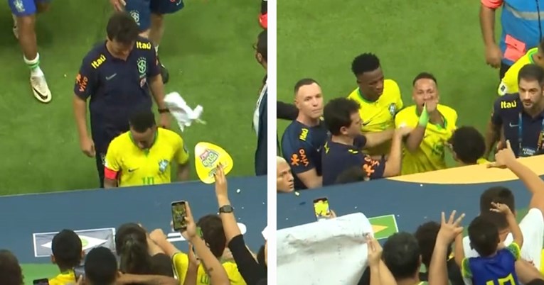VIDEO Neymara pogodili kokicama u glavu. Ljudi ga držali dok je urlao i upirao prstom