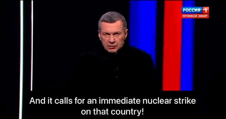 VIDEO Putinov propagandist: Pokrenut ćemo nuklearni napad na zemlju koja uhiti Putina