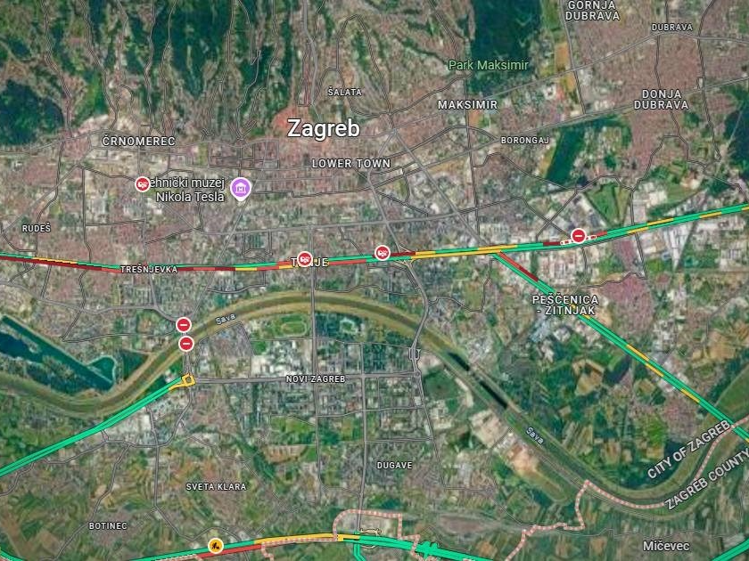 Gužve u Zagrebu zbog kiše i sudara, stvaraju se kolone