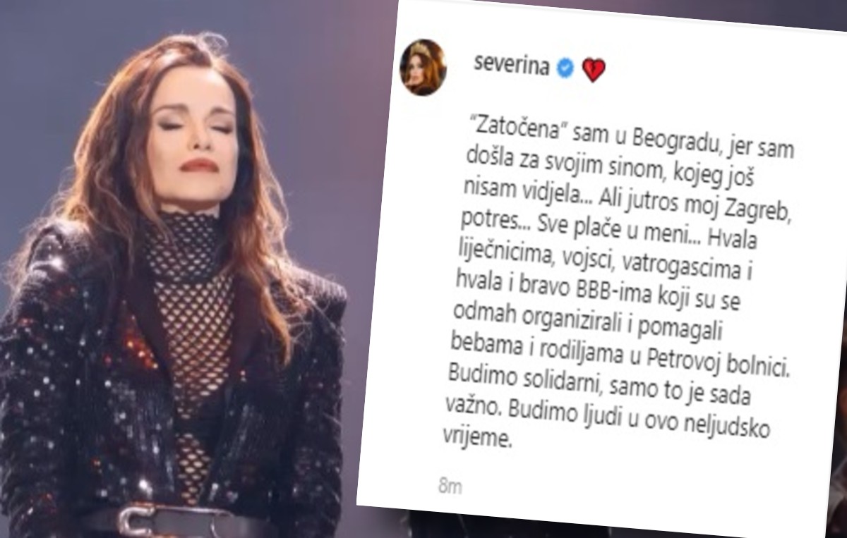 Severina o potresu u Zagrebu: Sve plače u meni, bravo BBB-ovcima
