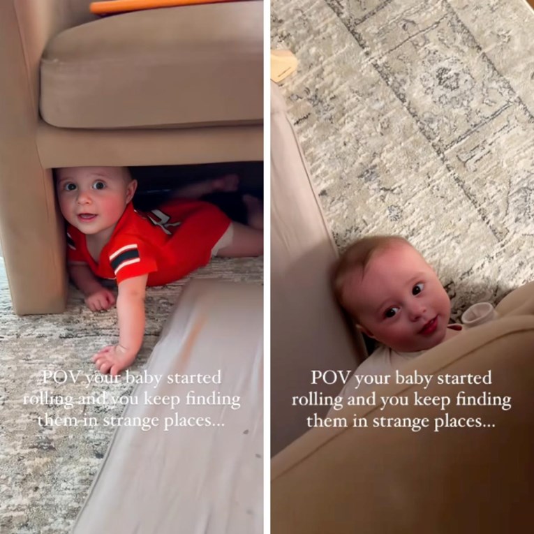 Mama snimila gdje sve nalazi bebu otkad se počela sama okretati. Prizori su preslatki