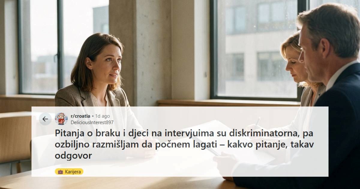 Hrvaticu naljutilo pitanje o djeci na razgovoru za posao, nastala ogromna rasprava