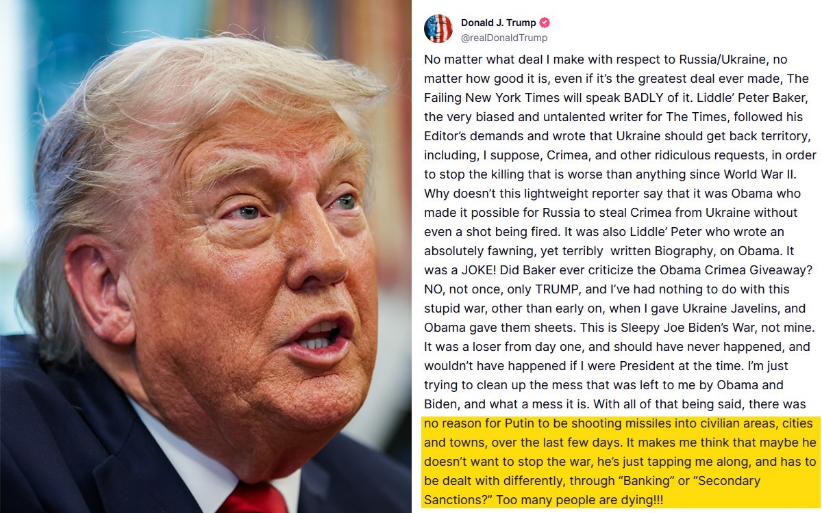 Trump: Putin možda ni ne želi zaustaviti rat, možda me samo zavlači