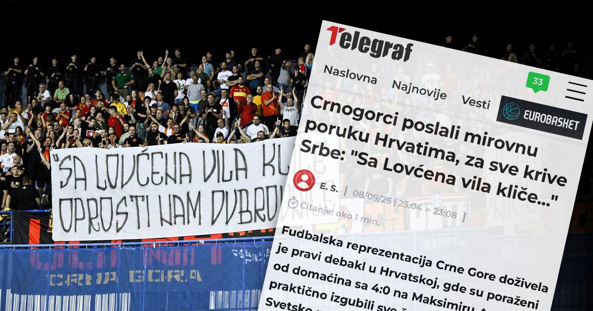 Srbi: Crnogorci poslali mirovnu poruku Hrvatima, za sve krive nas