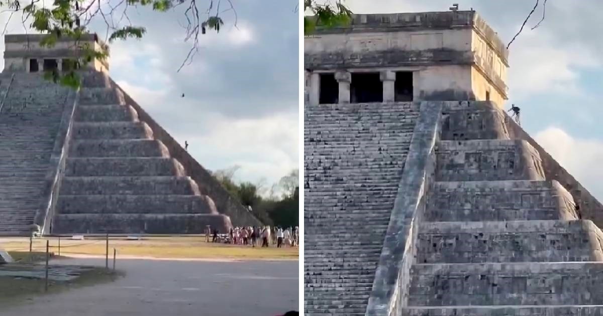 Nijemac se popeo na drevnu piramidu u Meksiku pa nastao kaos. Ljudi vikali i zviždali