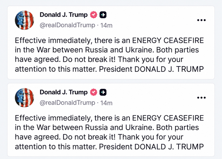 Trump danas najavio primirje Ukrajine i Rusije. Isto je napravio i prije mjesec dana