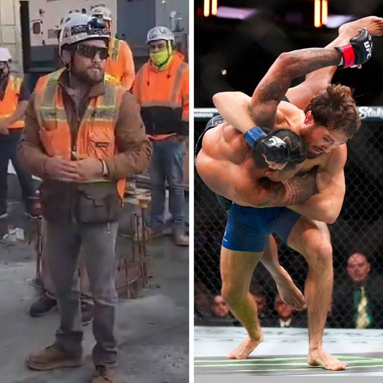 Šokirao favorita u UFC-u i vratio se poslu na gradilištu. Pogledajte doček