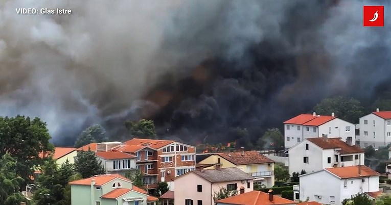 VIDEO Pogledajte snimke požara u Puli iz zraka