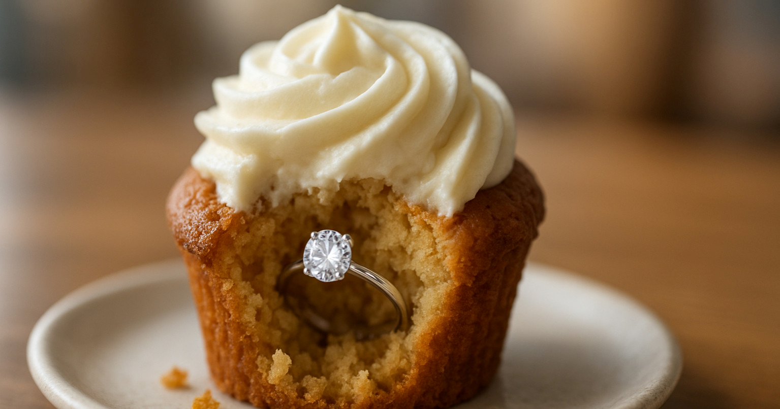 Sakrio zaručnički prsten u cupcake, djevojka ga skoro progutala