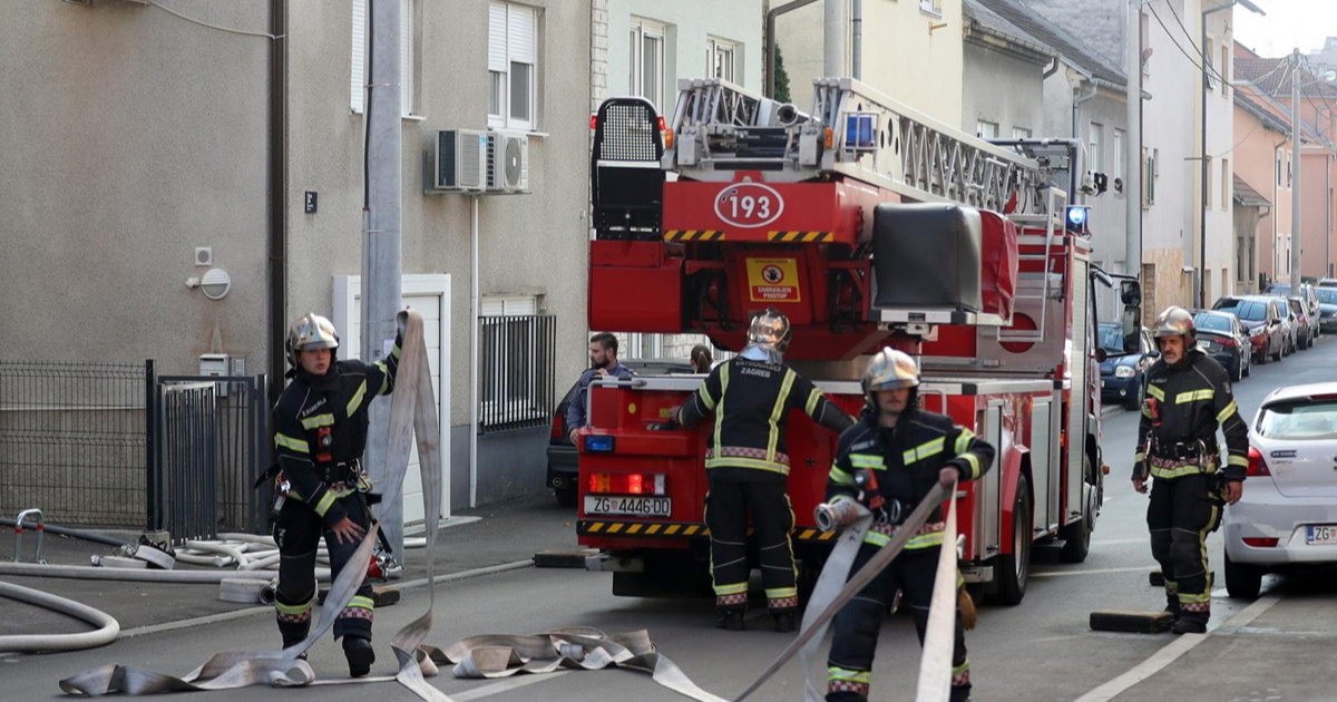 Na Trešnjevci izbio požar u stanu. Dvoje ljudi završilo u bolnici