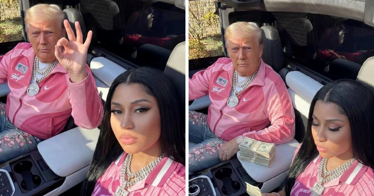 Nicki Minaj objavila AI fotke na kojima se s Trumpom vozi u autu i broji novac