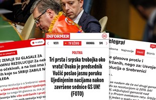 Srpski mediji bijesni zbog rezolucije o Srebrenici. "Tri prsta i trobojka oko vrata"