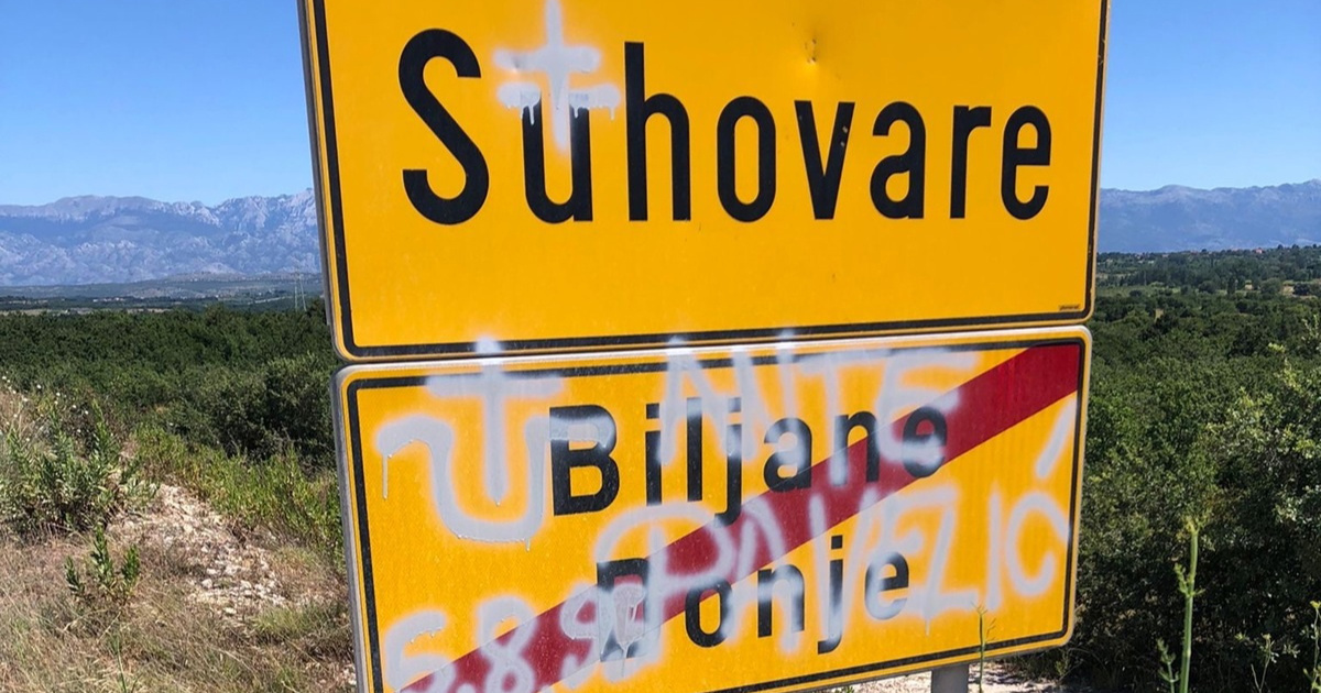 FOTO U Zadarskoj županiji osvanuli grafiti s ustaškim simbolima