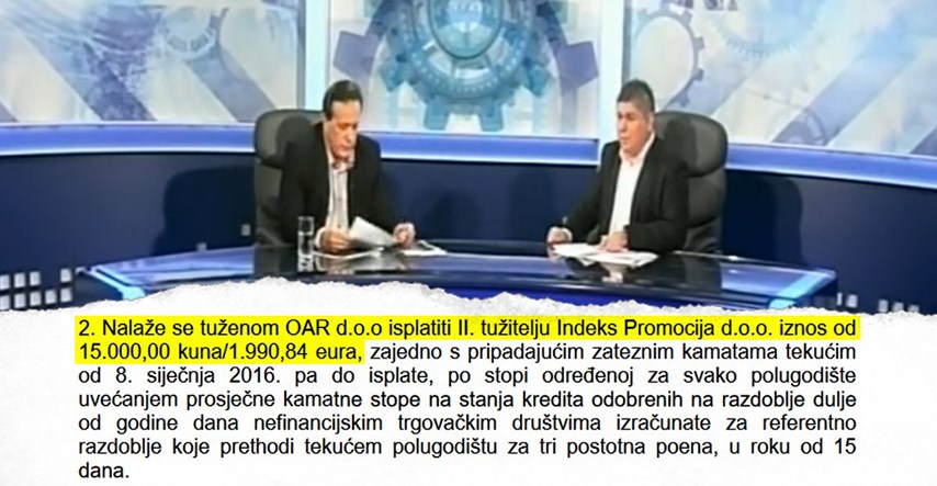 Osječka televizija mora Indexu platiti 1990 eura zbog Tomasovićevih laži u Bujici