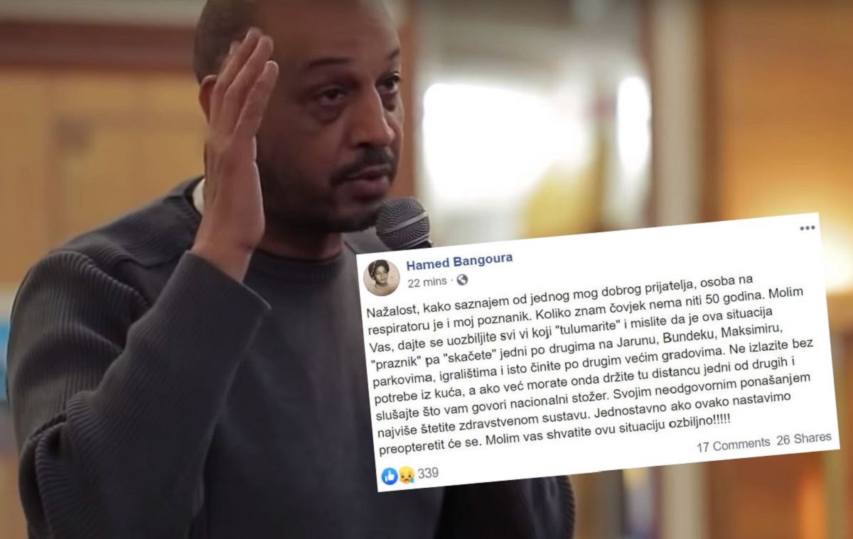 Hamed: Osoba na respiratoru moj je poznanik, nema ni 50 godina. Uozbiljite se svi