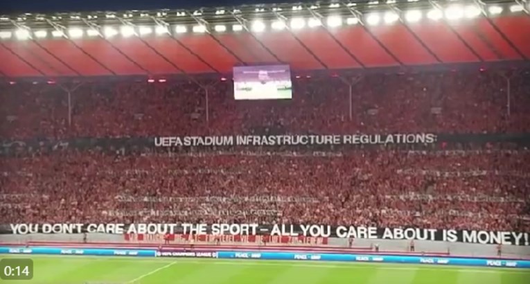 75 tisuća navijača došlo na stadion najvećeg rivala i poslalo moćnu poruku UEFA-i