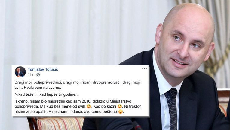 Tolušić se patetičnom Facebook objavom oprostio od poljoprivrednika