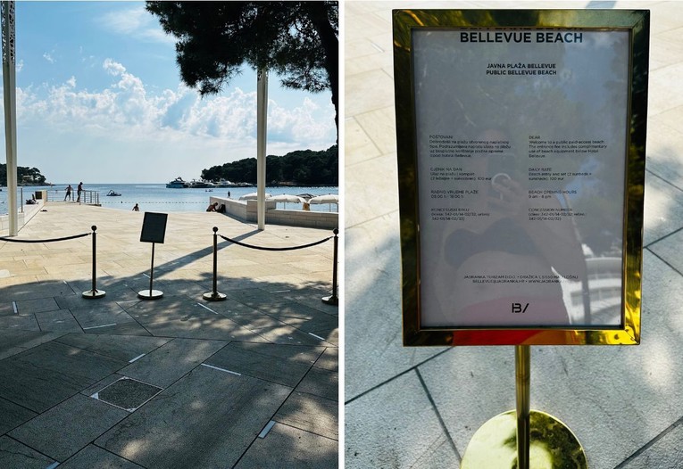 Hotel tvrdi: Turistica je pogrešno protumačila status plaže Bellevue