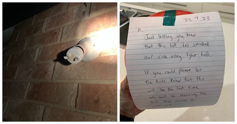 Djeca su loptom razbila susjedovu lampu. Njihovim roditeljima je poslao poruku