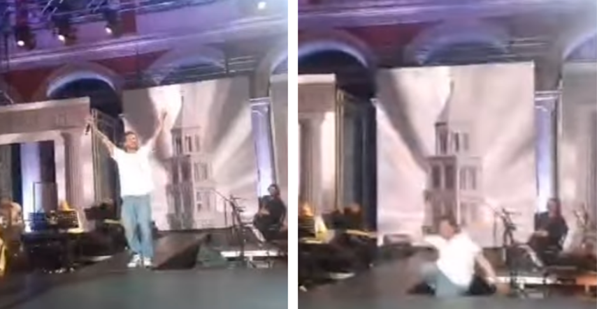 Luka Nižetić podijelio video pada s bine, na snimci se čuje: "Evo ga, pao je"
