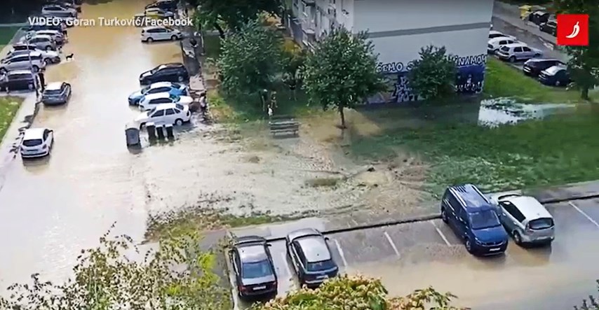 VIDEO Novo puknuće cijevi u Zagrebu, dio kvarta poplavljen