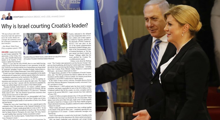 Nataša Srdoč za Jerusalem Report: Zašto Izrael dvori hrvatsku predsjednicu?