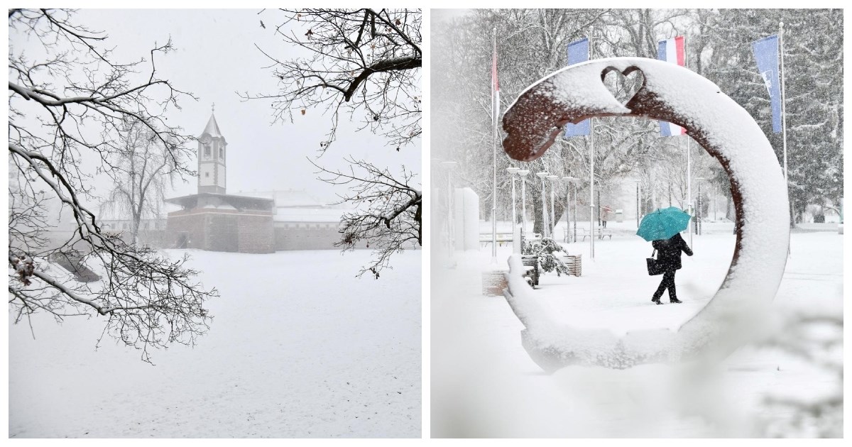 FOTO Snijeg je zabijelio i Čakovec, pogledajte prekrasne prizore