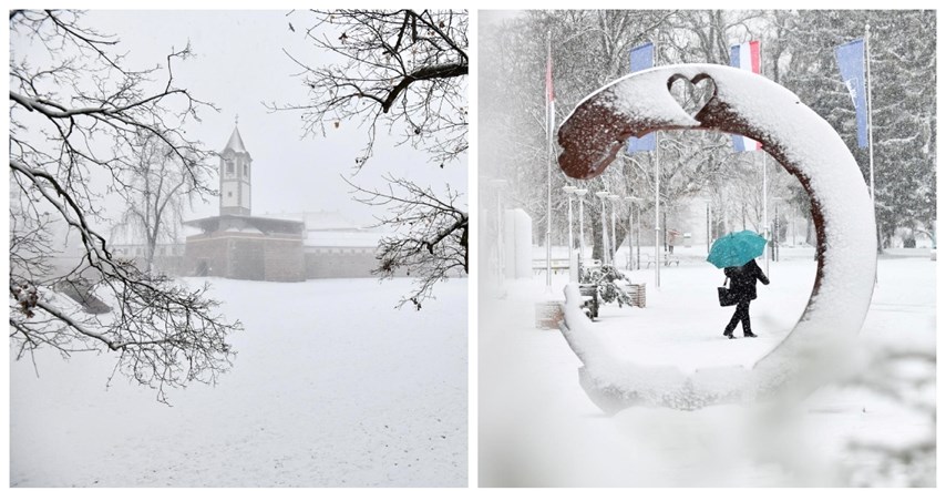 FOTO Snijeg je zabijelio i Čakovec, pogledajte prekrasne prizore