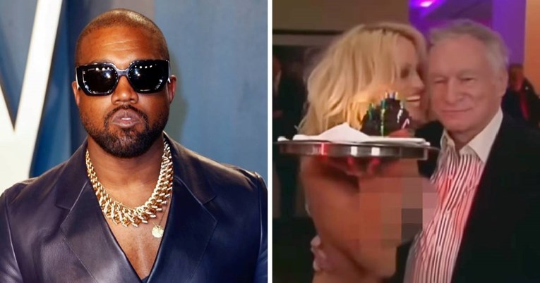 Kanye West objavio snimku gole Pamele Anderson kako nosi tortu Hughu Hefneru