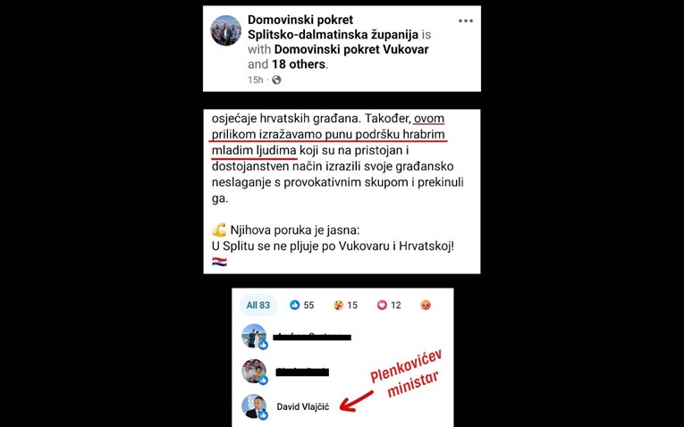 Kekin: Plenkovićev ministar je lajkao objavu u kojoj se podržava napadače iz Splita