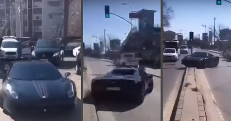 VIDEO Izašao iz praone i odmah razbio Ferrari