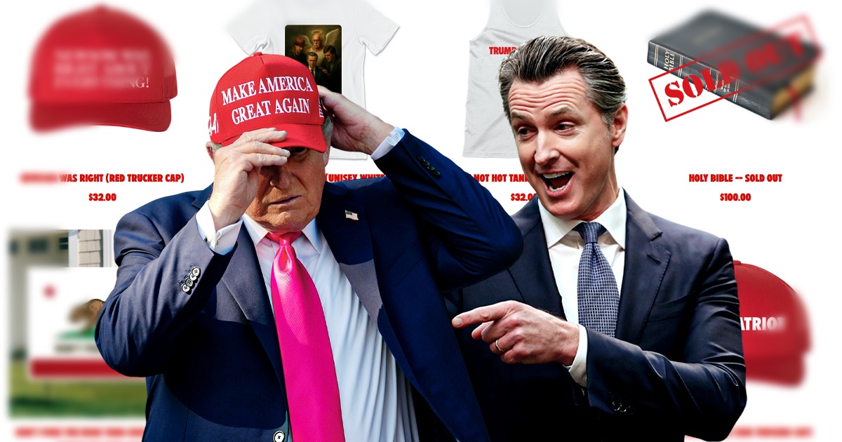 Guverner Kalifornije ismijava Trumpa svojim merchom. Lažna Biblija se već rasprodala