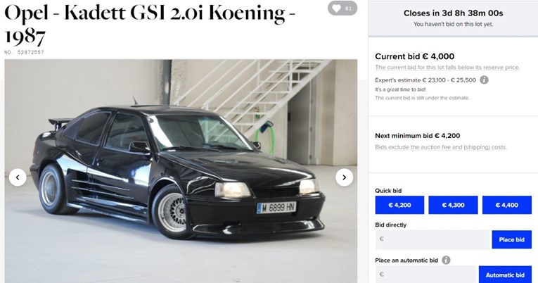 Prodaje se super rijetki Opel Kadett GSi