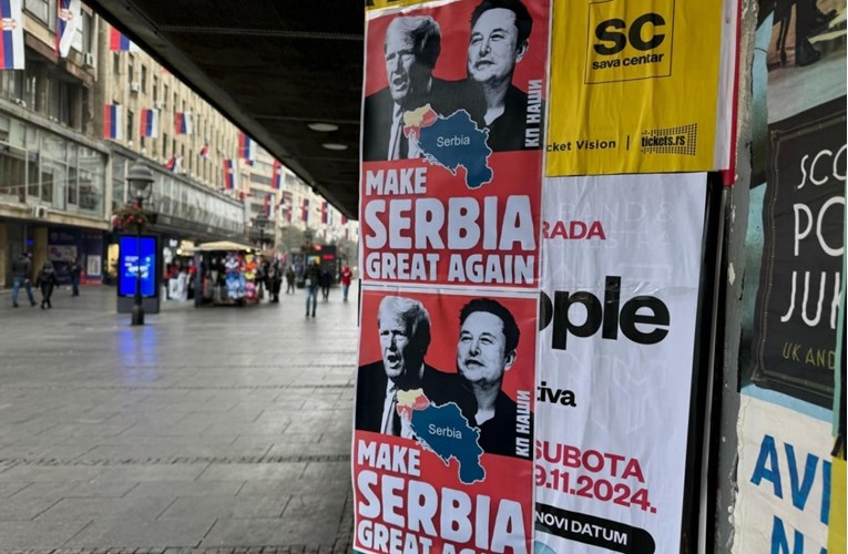 FOTO Ovo su plakati u Beogradu. Trump, Musk i Velika Srbija