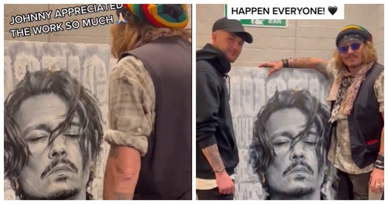 Johnny Depp na poklon dobio portret na kojem piše "Nikad više nećeš vidjeti moje oči"