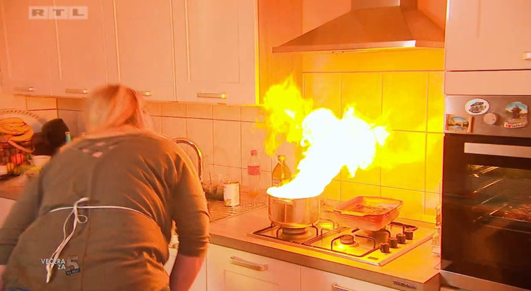 Ivani se zapalilo ulje dok je kuhala u Večeri za 5, plamen ju je šokirao