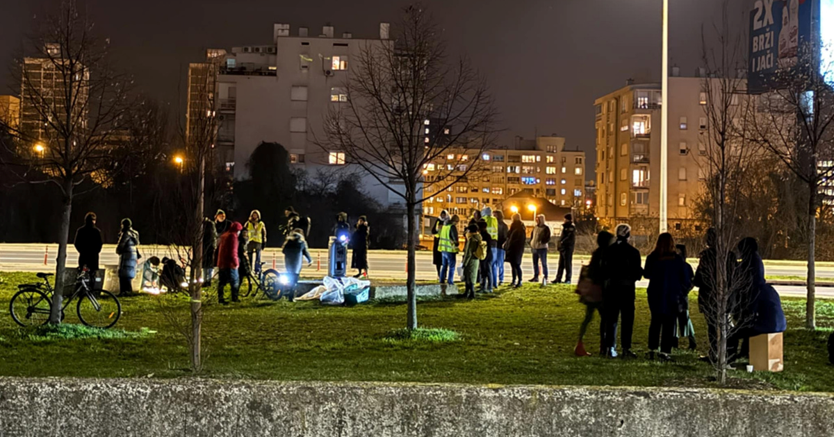 Propalestinski prosvjed ispred zgrade HRT-a uoči Dore